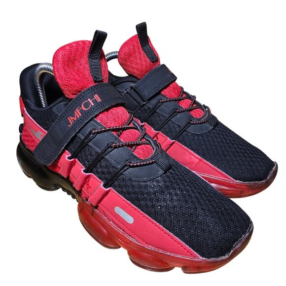 Vitike JMFCHI Sneaker Boys Size Eu 38 Youth 6 Black Red Running shoes - Picture 2 of 8